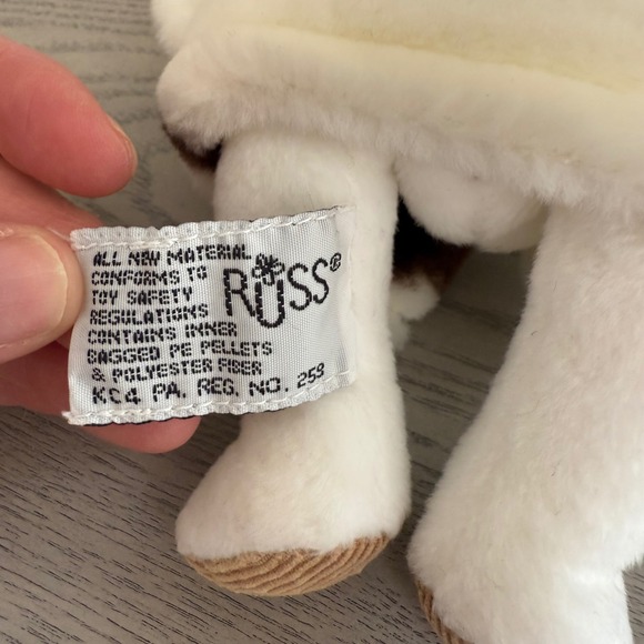 Russ Berrie "Moocella" Plush Cow Vintage Soft Stuffed Animal Brown & White - Picture 3 of 6